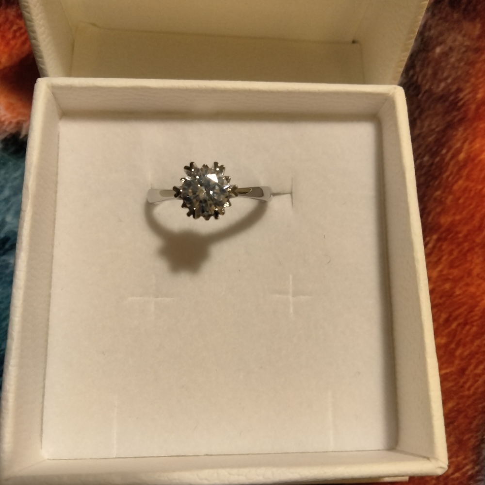 Moissanite Diamond Heart Ring